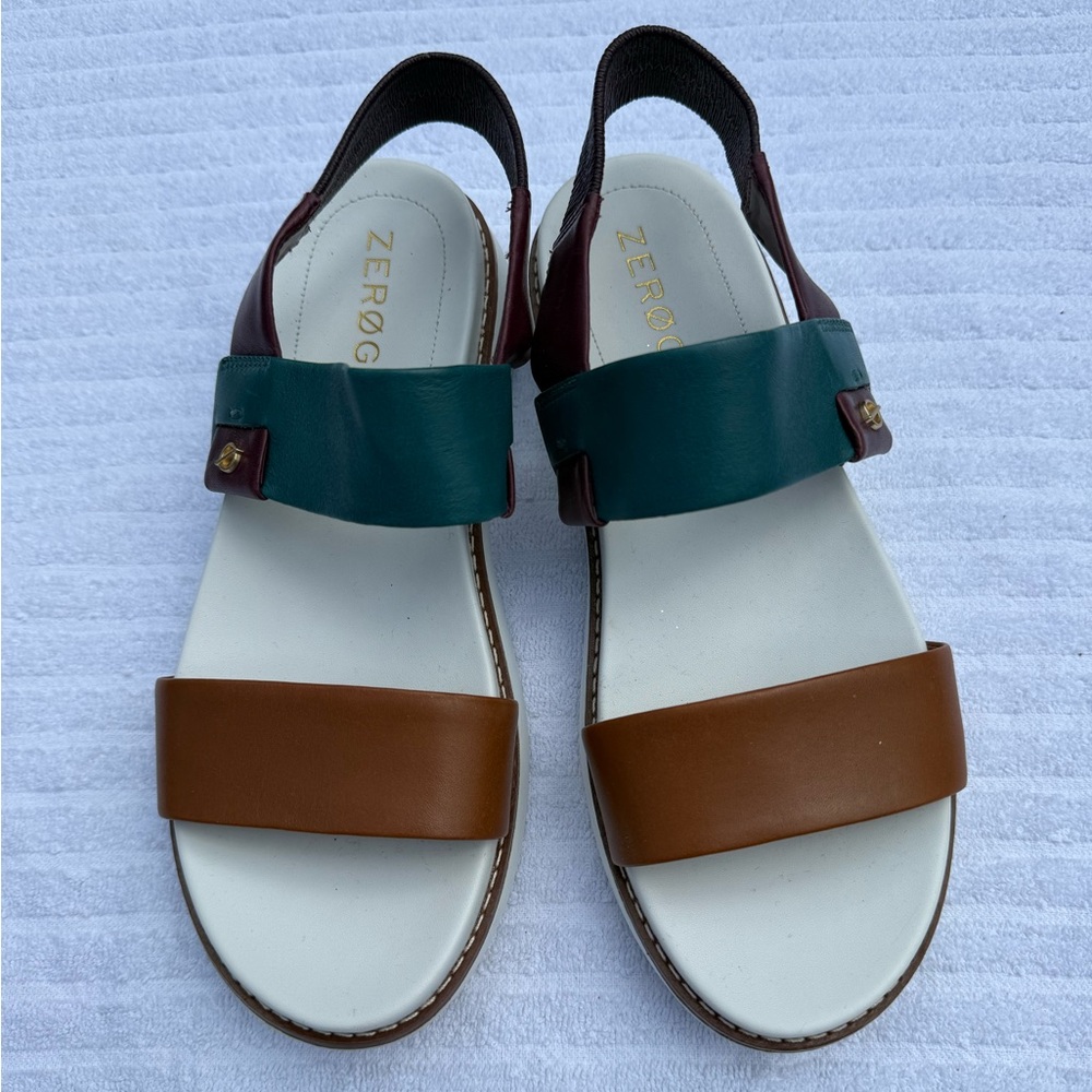 Cole Haan Multicolor Sandals - Green, Brown, White